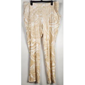 Juicy Comfort Pants Size 2XL Velour Tan White Swirls Beachwood by Juicy Couture